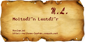 Moltsán Lestár névjegykártya